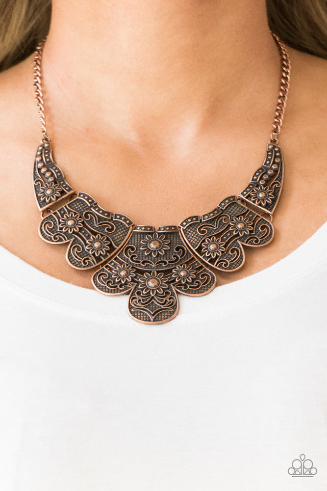 Mess With The Bull - Copper Paparazzi Necklace