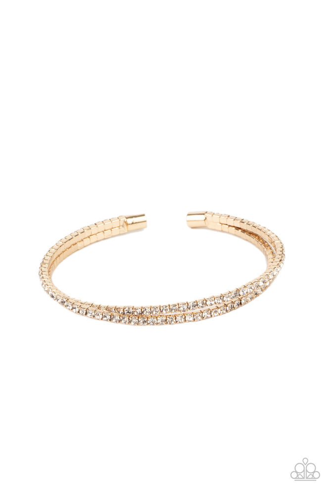 Iridescently Intertwined - Gold Paparazzi Bracelet