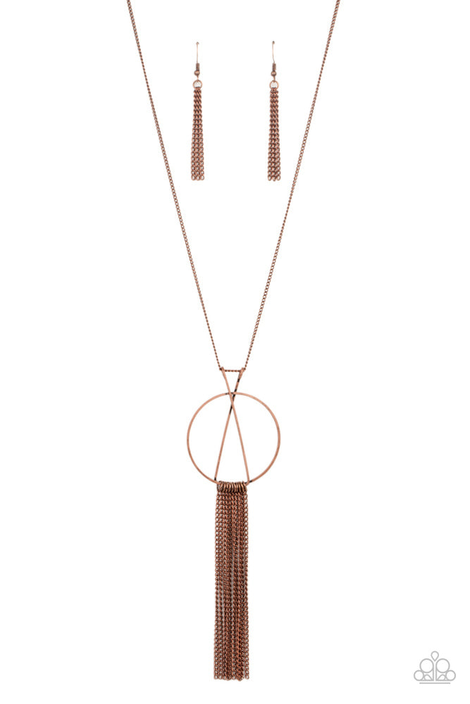 Apparatus Applique - Copper Paparazzi Necklace