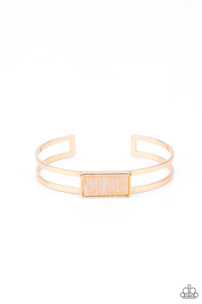 Remarkably Cute and Resolute - Gold Paparazzi Bracelet