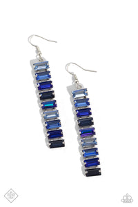 Superbly Stacked - Blue Earrings
