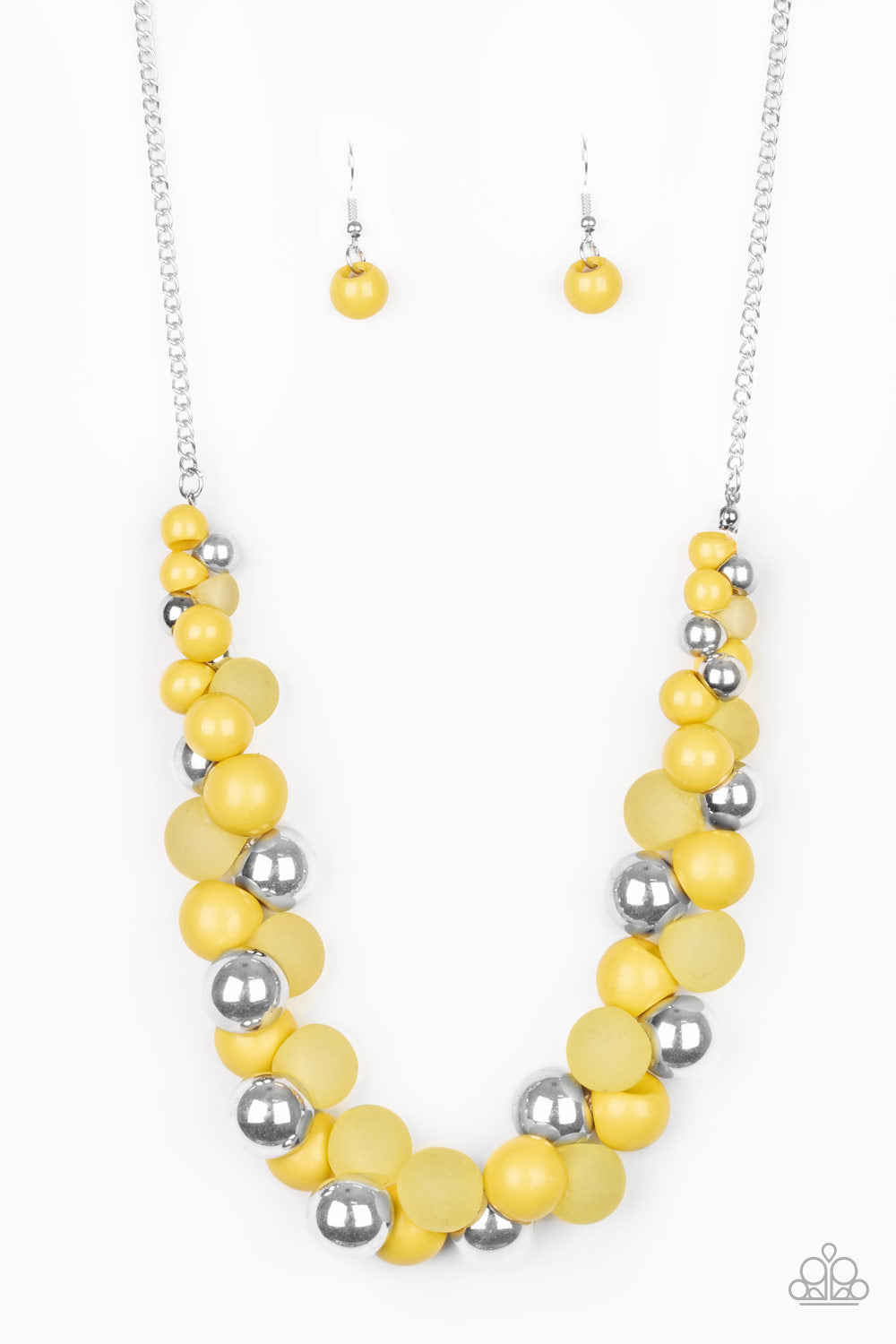 Bubbly Brilliance - Yellow Paparazzi Necklace
