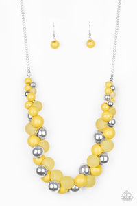 Bubbly Brilliance - Yellow Paparazzi Necklace