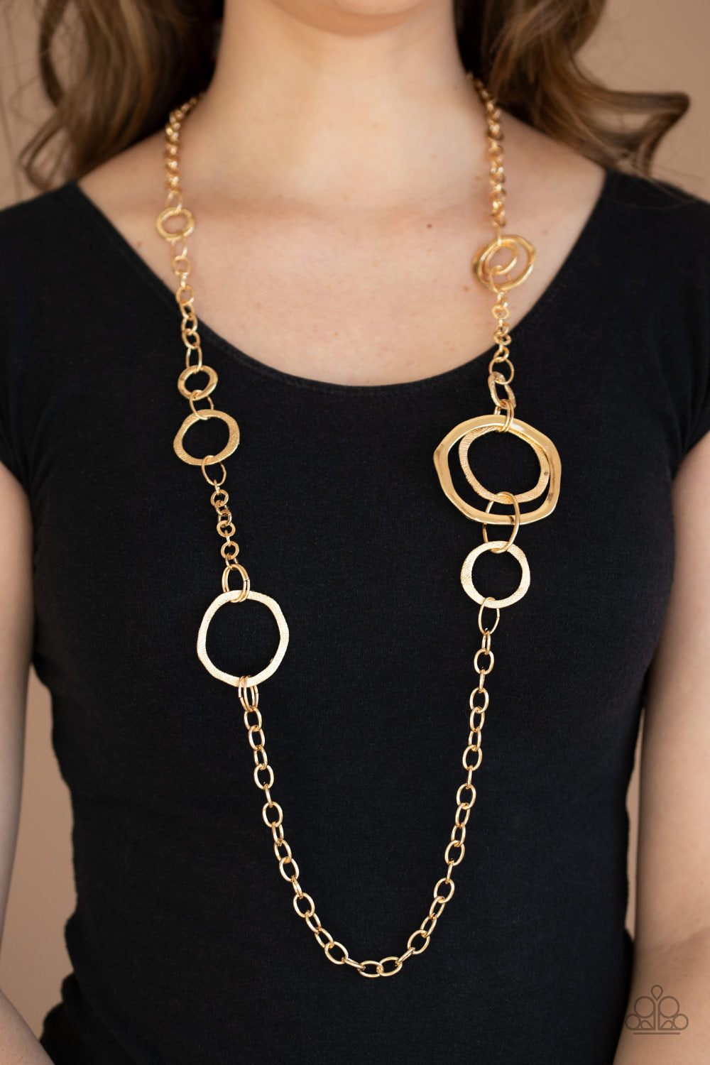 Amped Up Metallics - Gold Paparazzi Necklace