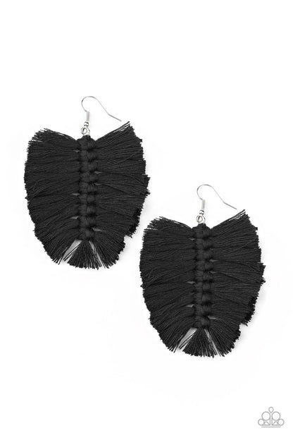 Knotted Native - Black Paparazzi Earrings