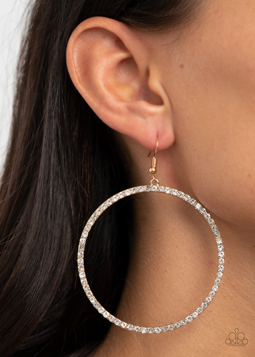 Wide Curves Ahead - Gold Paparazzi Earrings