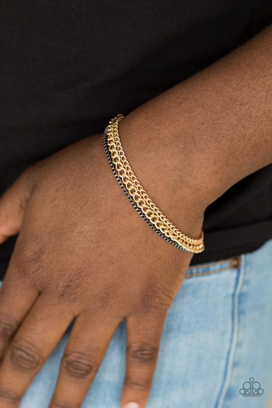 Industrial Icon - Gold Paparazzi Bracelet