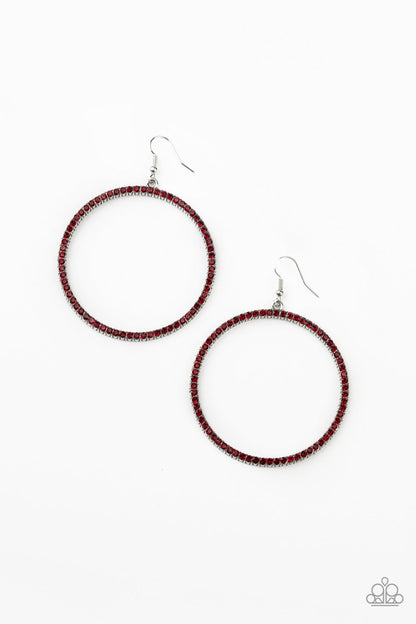 Just Add Sparkle - Red Paparazzi Earrings