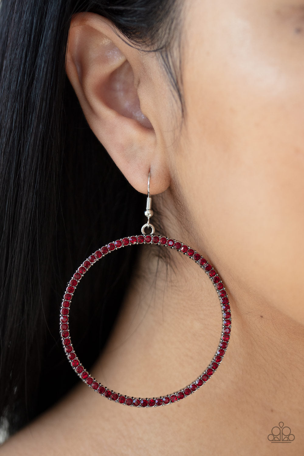 Just Add Sparkle - Red Paparazzi Earrings