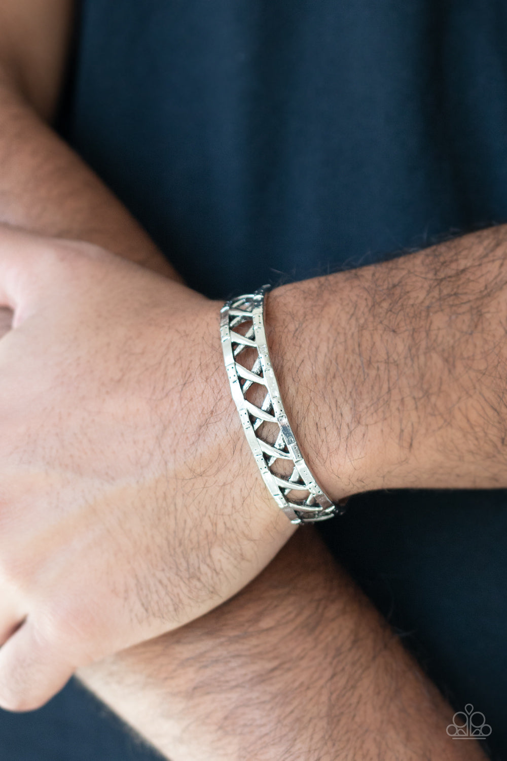 In Over Your METALHEAD - Silver Paparazzi Braclet