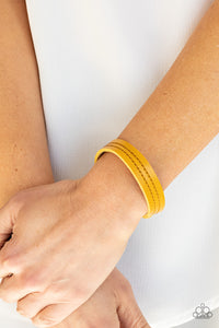 Life is WANDER-ful - Yellow Paparazzi Bracelet