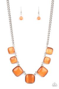 Aura Allure - Orange Paparazzi Necklace