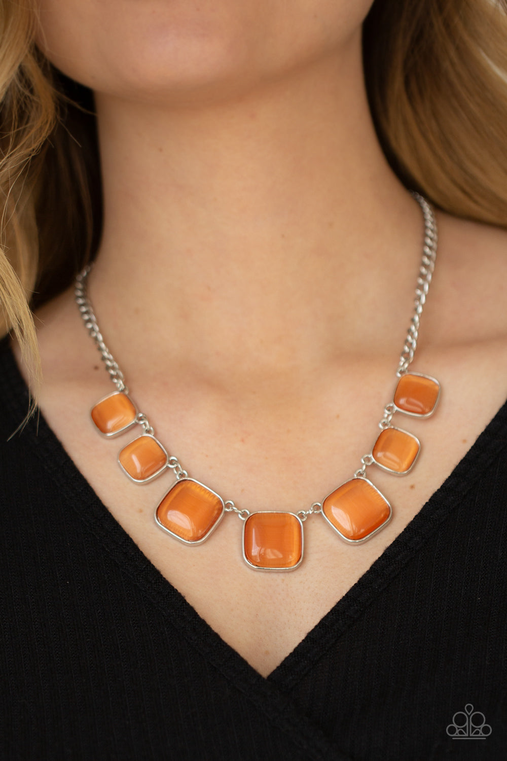 Aura Allure - Orange Paparazzi Necklace