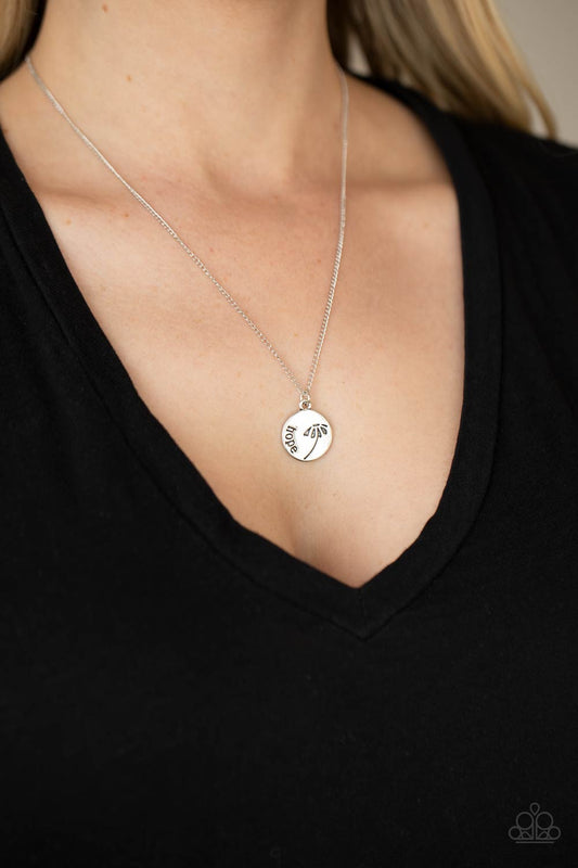 Hold On To Hope - Silver Paparazzi Necklace