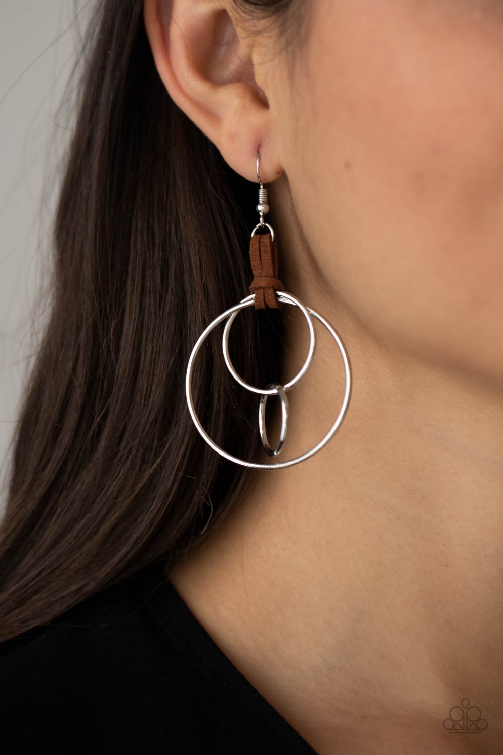 Fearless Fusion - Paparazzi Brown Earrings