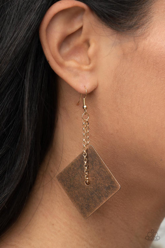 Block Party Posh - Copper Paparazzi Earrings