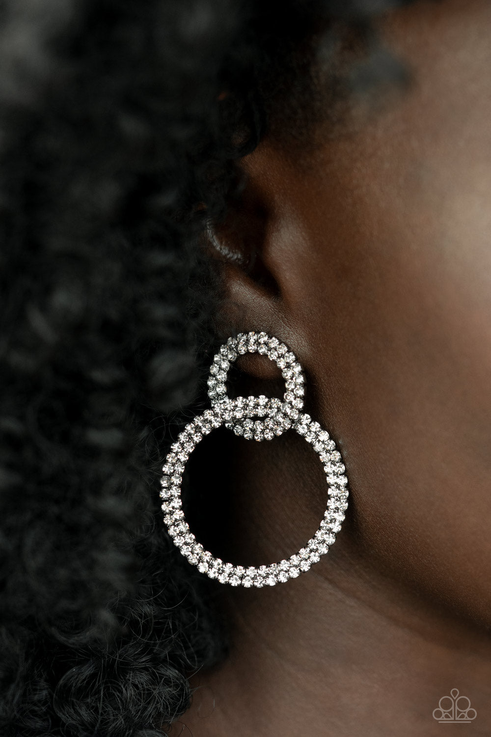 Intensely Icy - Black Paparazzi Earrings