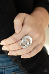 Pro Top Spin - Silver Paparazzi Ring