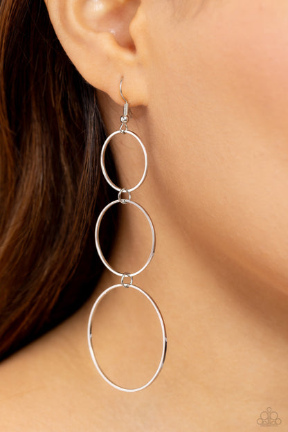 Urban Ozone - Silver Earrings