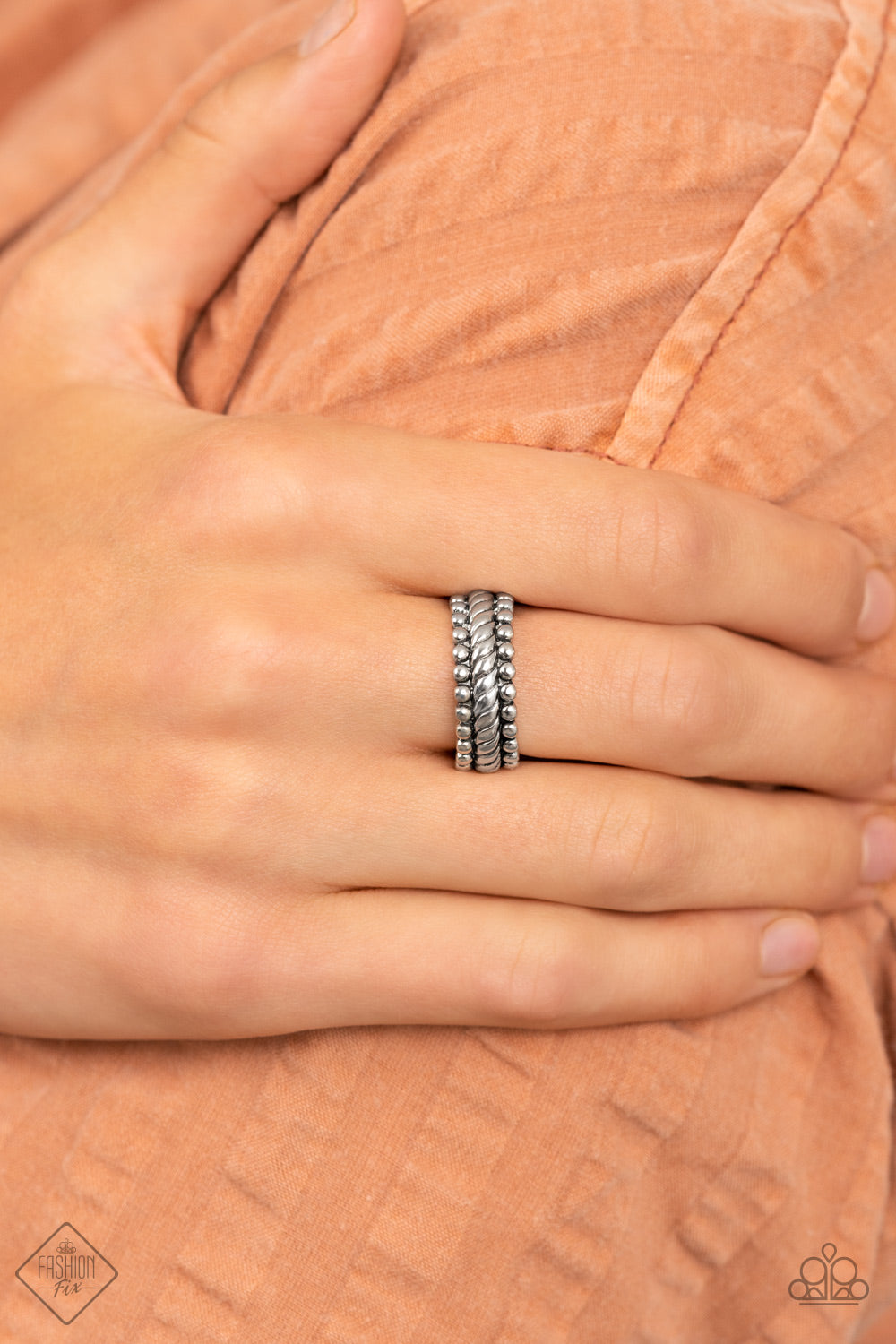 Tangible Texture - Silver Paparazzi Ring