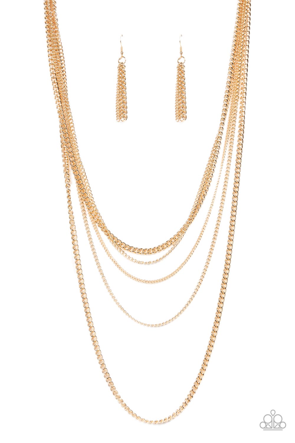 Top of the Food Chain - Gold Paparazzi Necklace