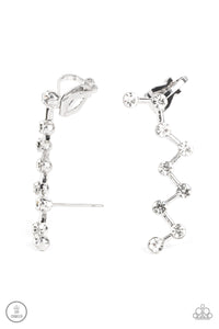 Clamoring Constellations - White Paparazzi Earrings
