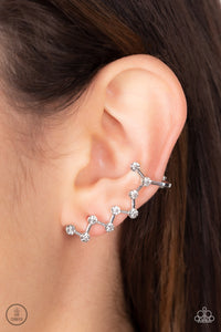 Clamoring Constellations - White Paparazzi Earrings