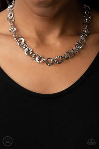 Rebel Grit - Silver Paparazzi Necklace