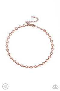 A-Frame A-Game - Copper Paparazzi Necklace