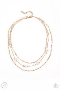 Offshore Oasis - Gold Paparazzi Necklace
