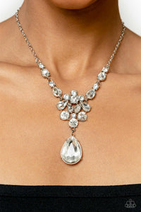 TWINKLE of an Eye - White Paparazzi Necklace