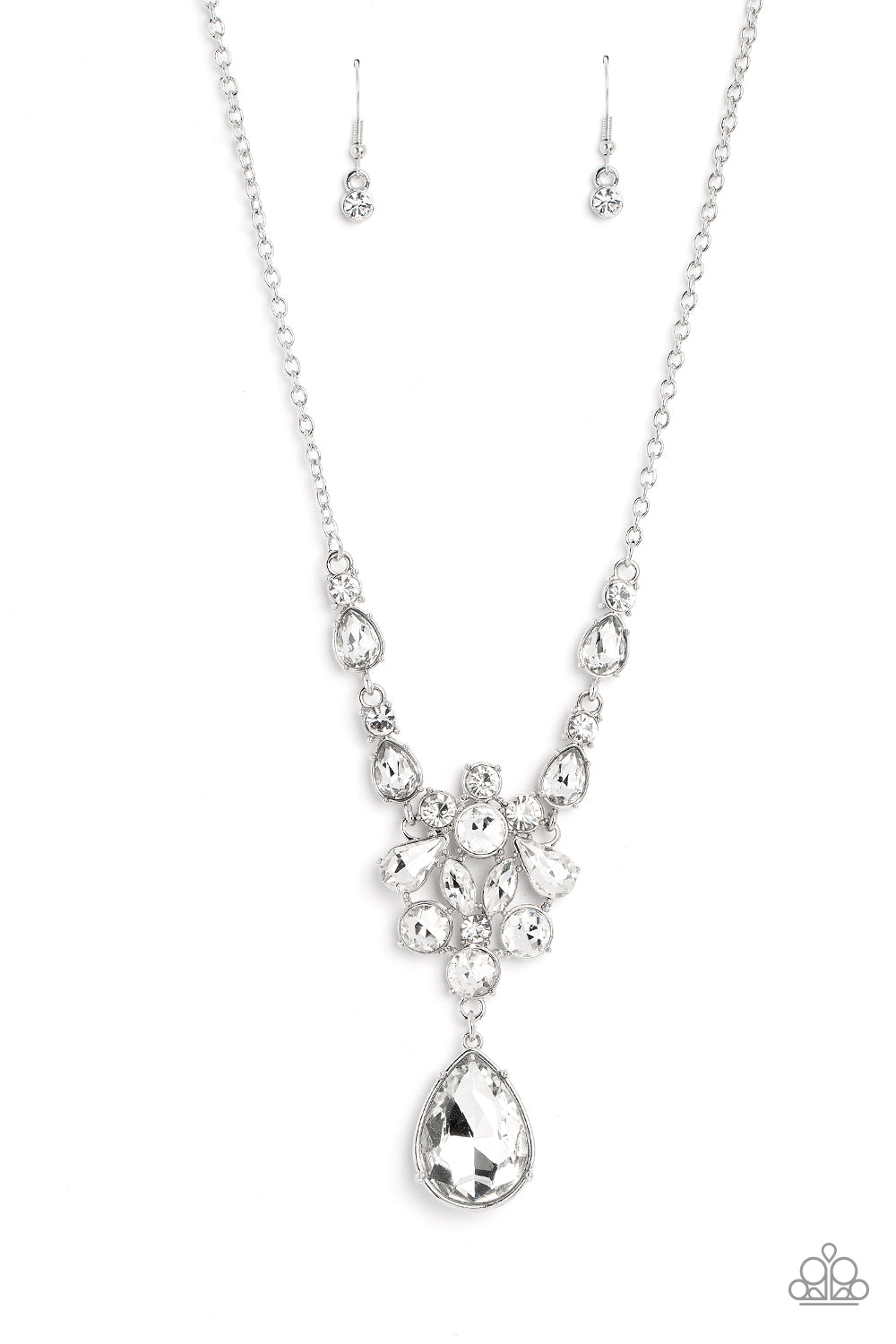 TWINKLE of an Eye - White Paparazzi Necklace