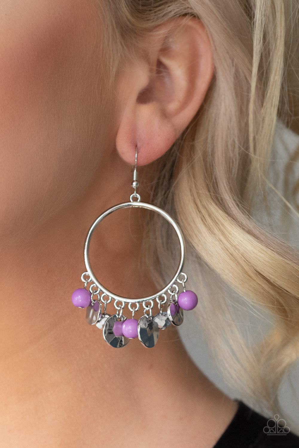 Chroma Chimes - Purple Paparazzi Earrings