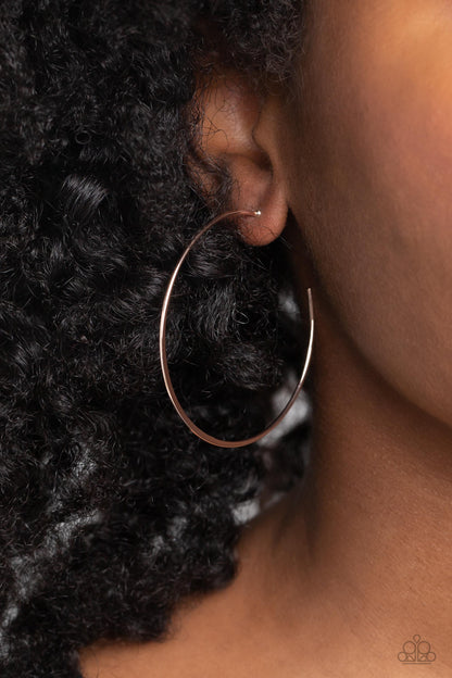 Seize the Sheen - Rose Gold Paparazzi Earrings