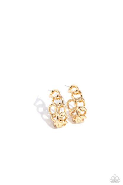 Casual Confidence - Gold Paparazzi Earrings