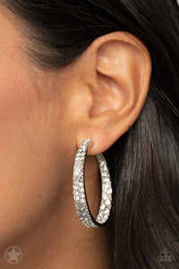 GLITZY By Association - Silver Paparazzi Earrings