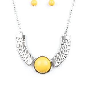 Egyptian Spell Yellow Paparazzi Necklace