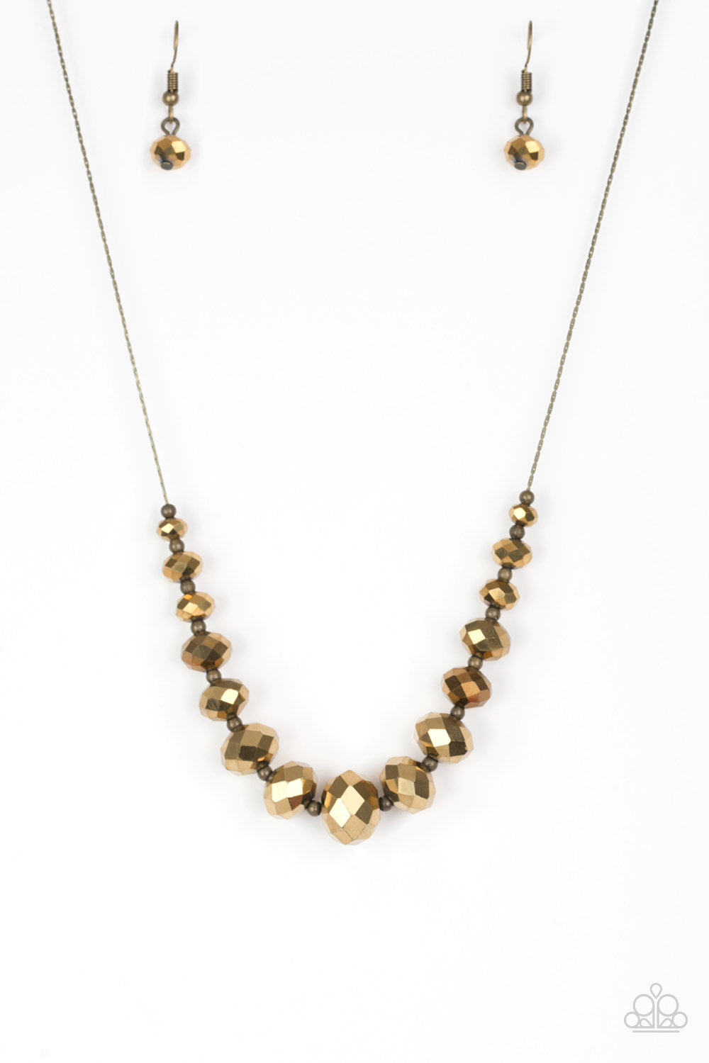 Crystal Carriages - Brass Paparazzi Necklace